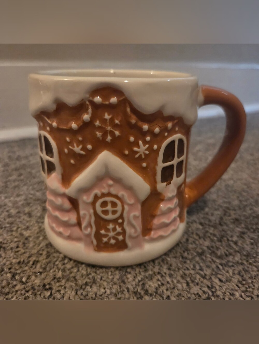 Gingerbread House Brown & Pink Mug VIRAL TIKTOK Christmas By PEPPERMINT & PINE